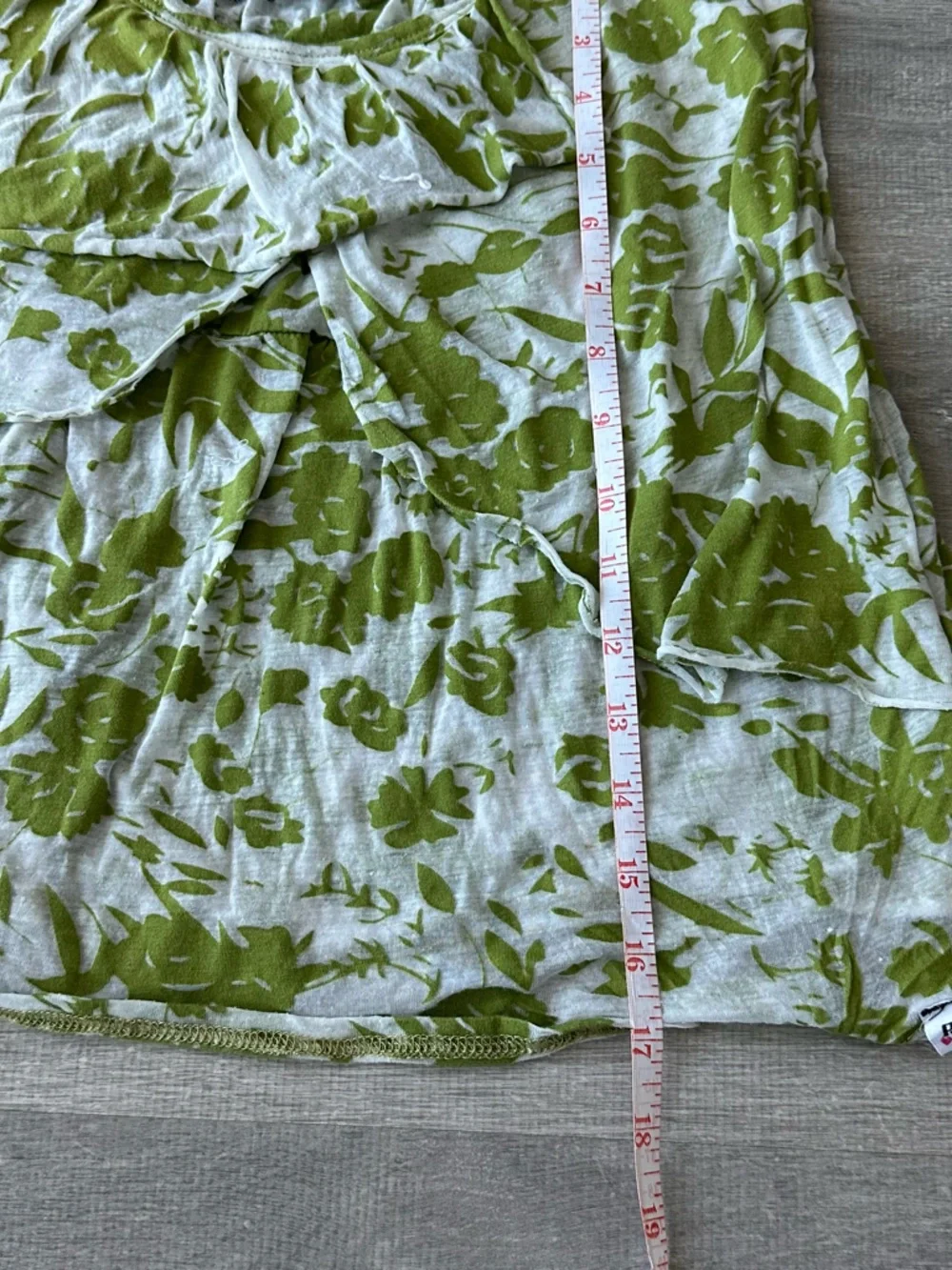 Point Zero Green Floral Tiered Spaghetti Strap Tank Top Vintage - Picture 5 of 7